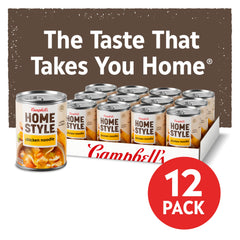 Campbell's Homestyle Chicken Noodle Soup serving bowl, warm, comforting meal fast