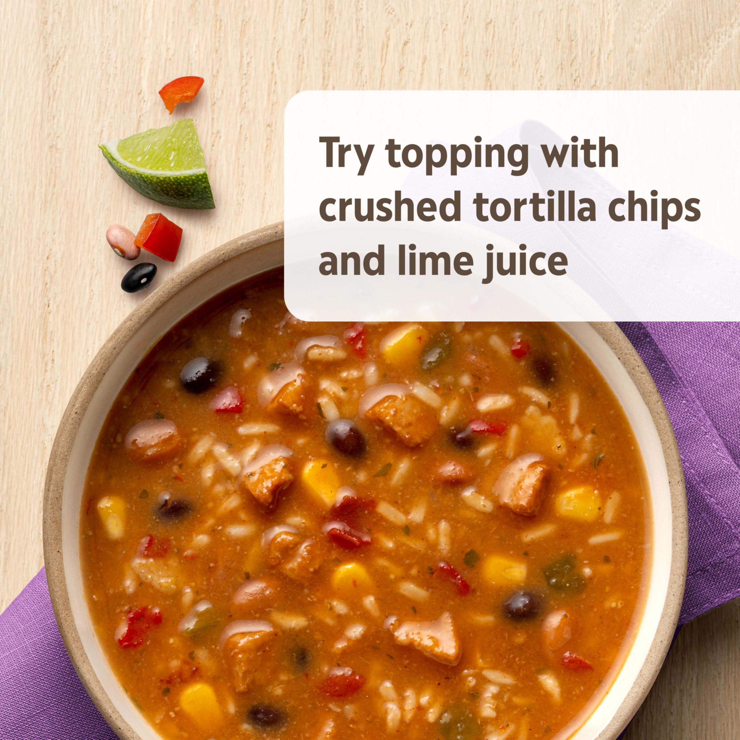 Campbell's Homestyle can with easy-open pop top for convenience