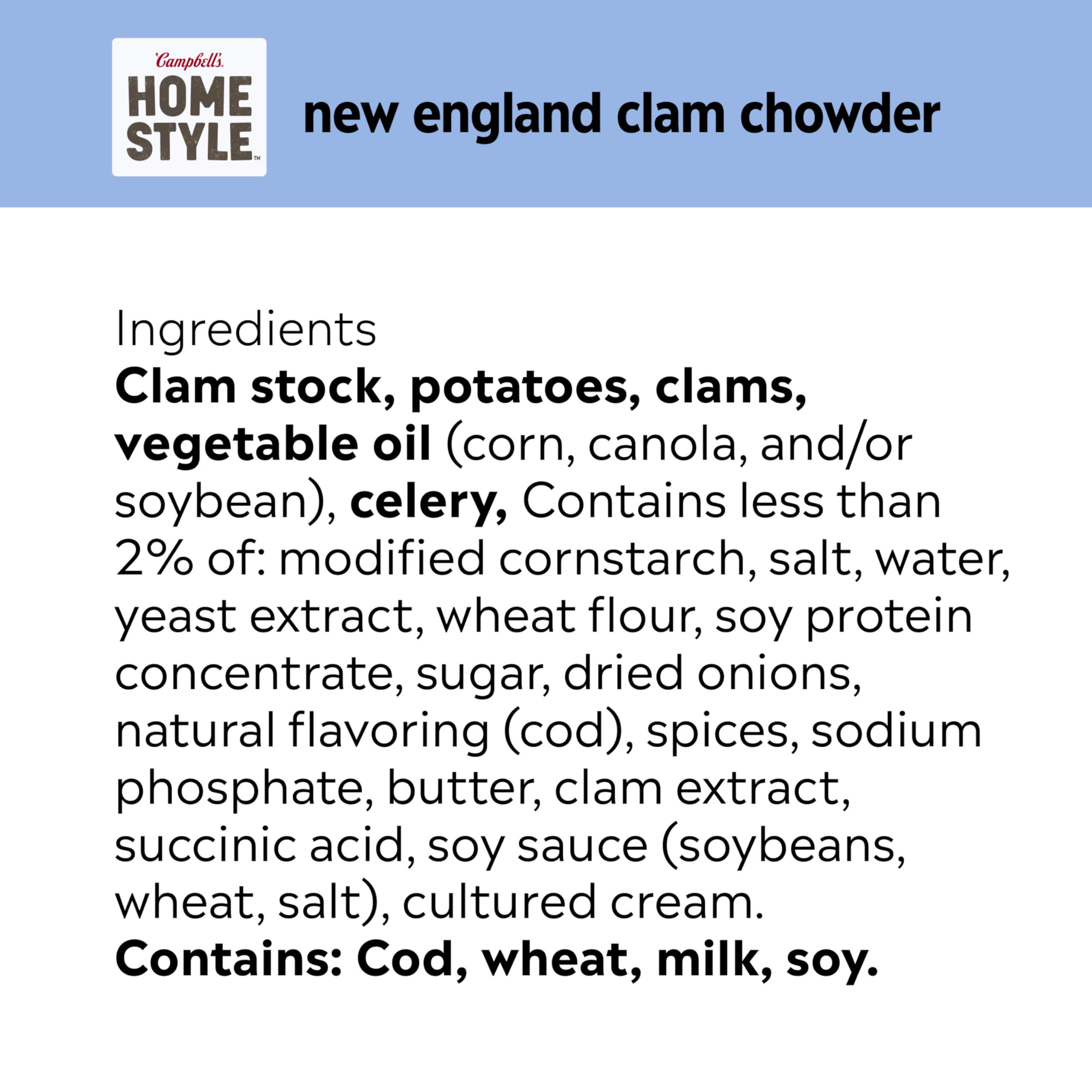 Campbell's Homestyle clam chowder crackers served—classic pairing idea