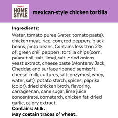 Campbell's Homestyle soup with crushed tortilla chips adds texture