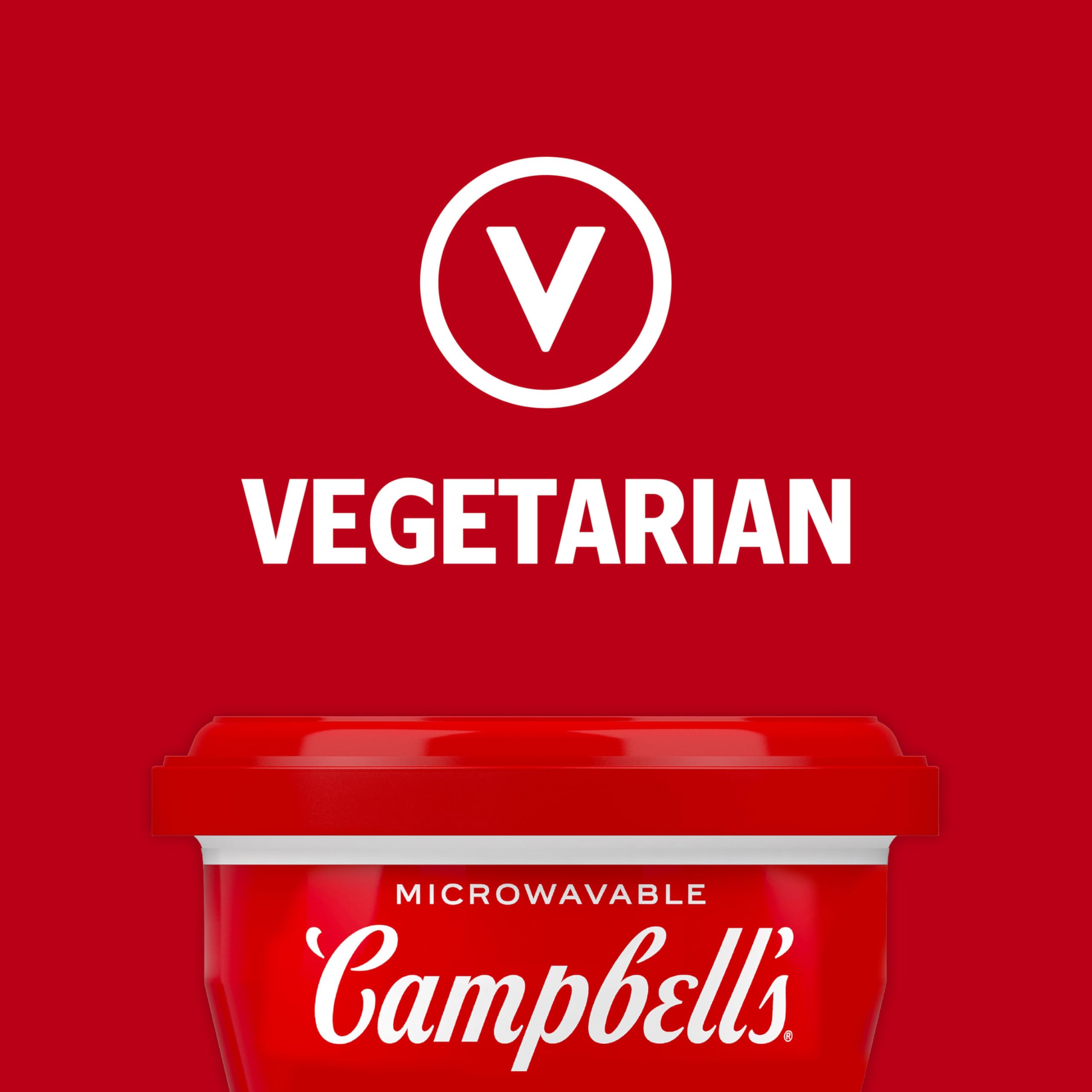Campbell's microwavable bowl packaging ready to heat and enjoy.
