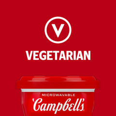Campbell's microwavable bowl packaging ready to heat and enjoy.