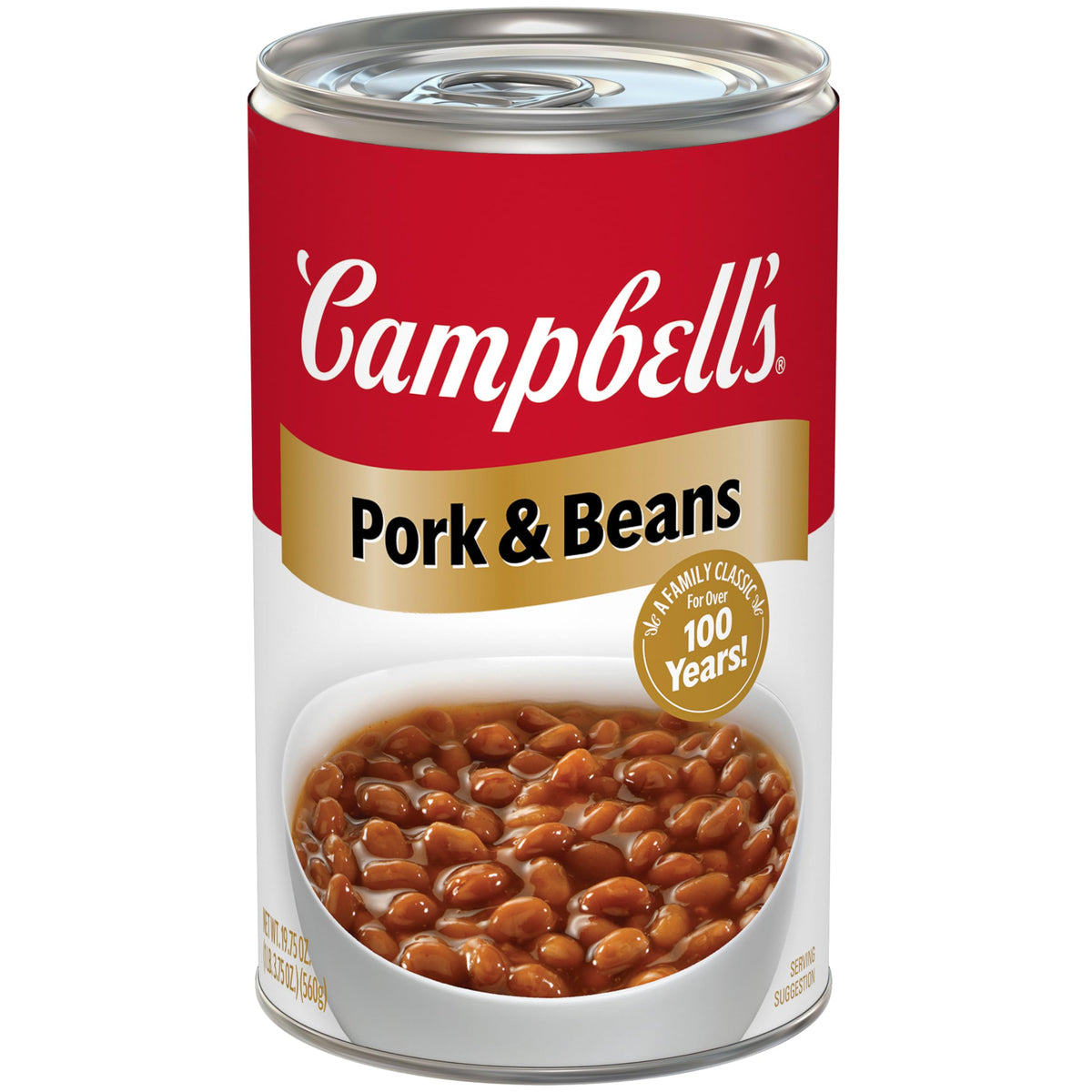 Campbell's Pork and Beans can front view for quick meal ideas