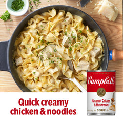 Campbell's soup used as hero ingredient in quick creamy chicken and noodles