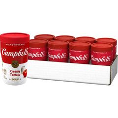 Campbell's Sipping Soup Creamy Tomato cup ready to enjoy on the go