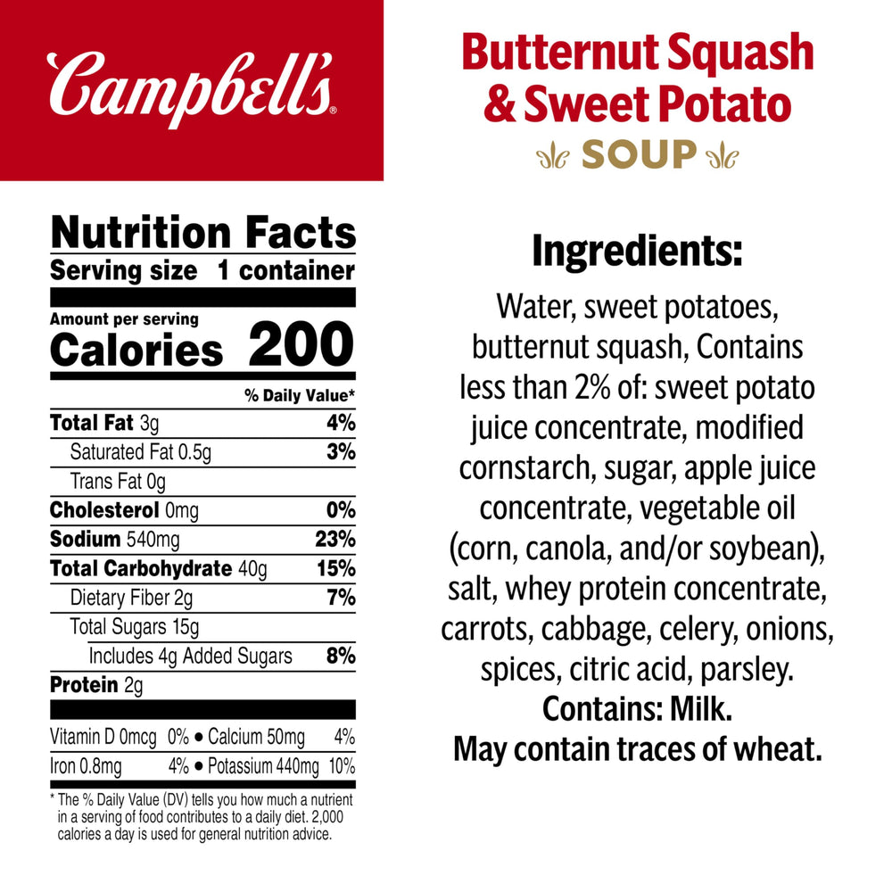Campbell's Sipping Soup cup with vegetables ready for a quick, creamy lunch.