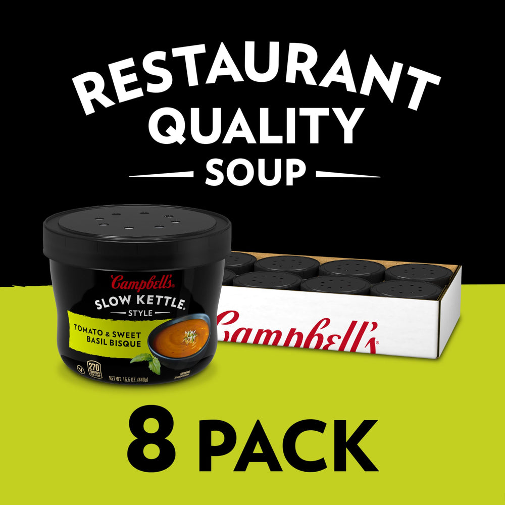 Campbell's Slow Kettle Bisque texture close-up showing creamy richness.