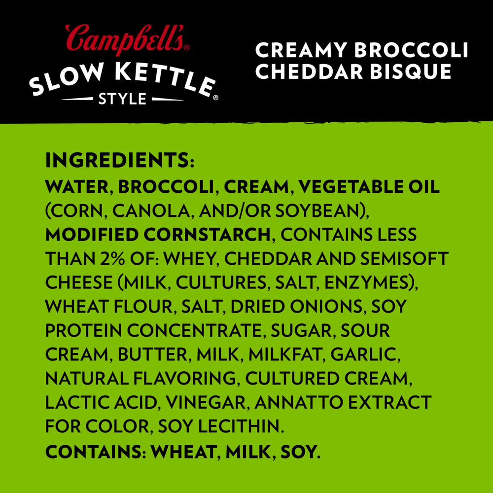Microwave-safe bowl with Campbell's Slow Kettle bisque ready in minutes.