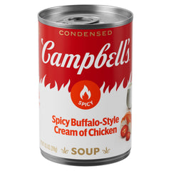 Campbell's Spicy Buffalo-Style Cream of Chicken Soup can, creamy base for quick dips.