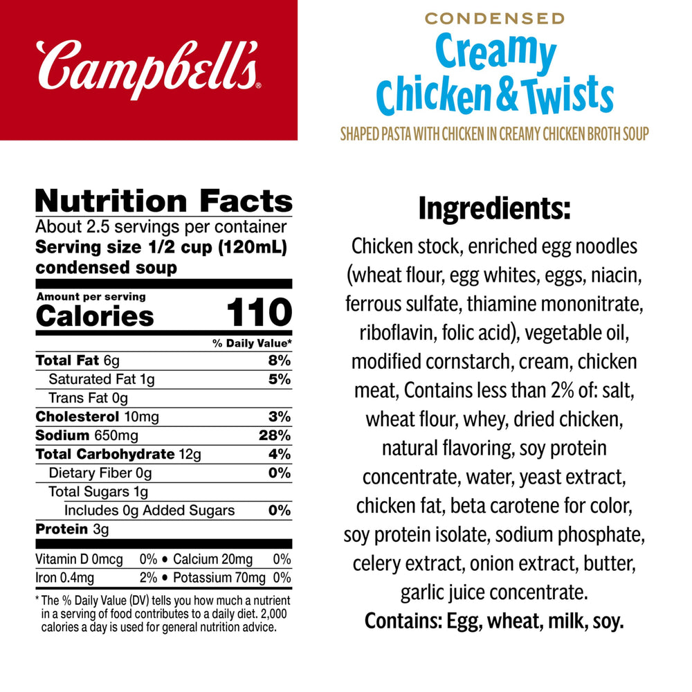 Campbell’s spiral pasta image highlights kid-friendly bites perfect for crackers.