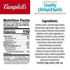 Campbell’s spiral pasta image highlights kid-friendly bites perfect for crackers.