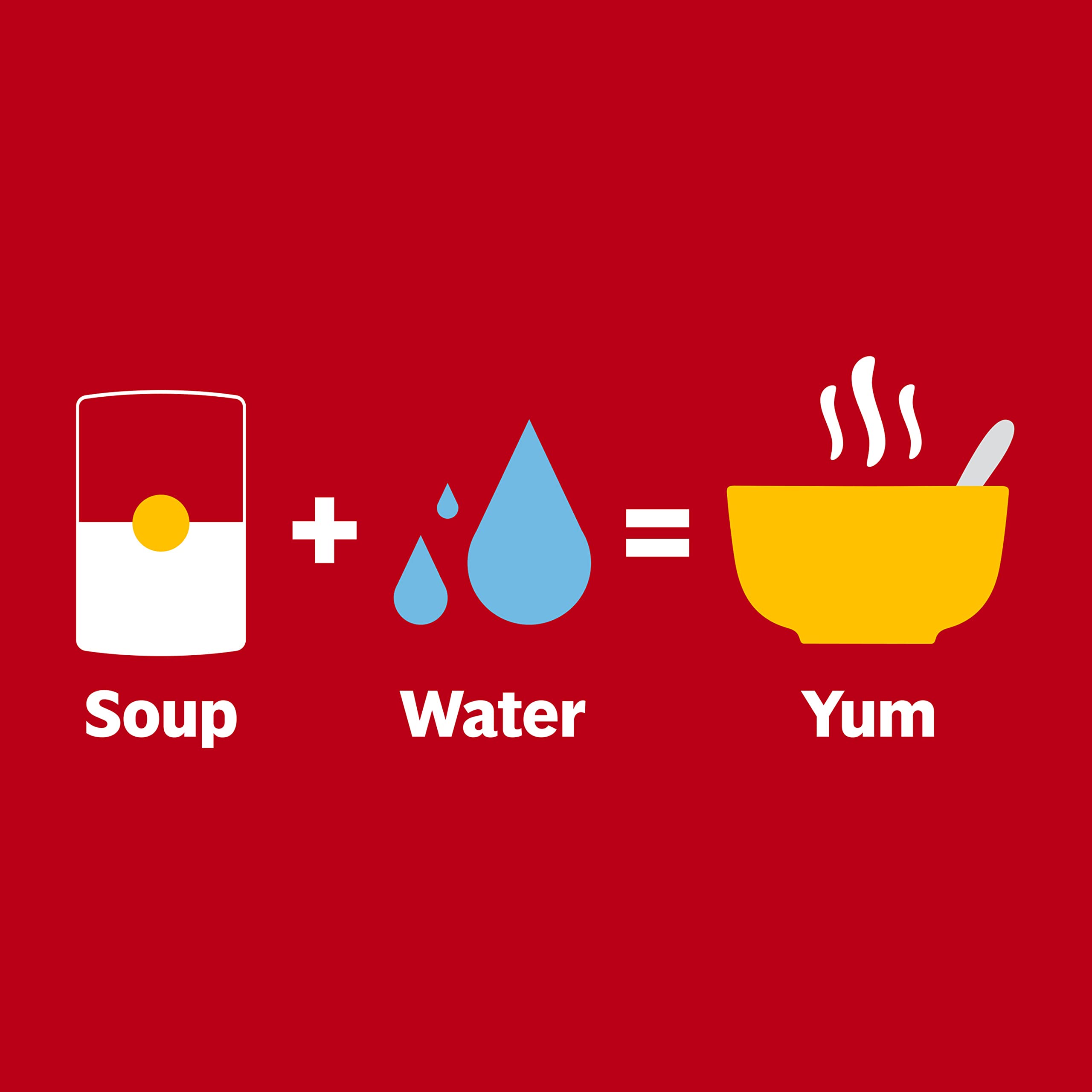 Campbell's soup ingredients with ham and bacon, satisfying lunch option.