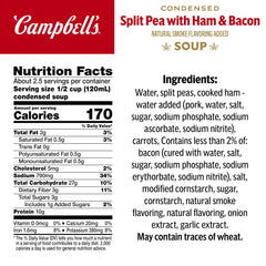 Campbell's Split Pea with Ham soup in a warm ready-to-serve bowl.