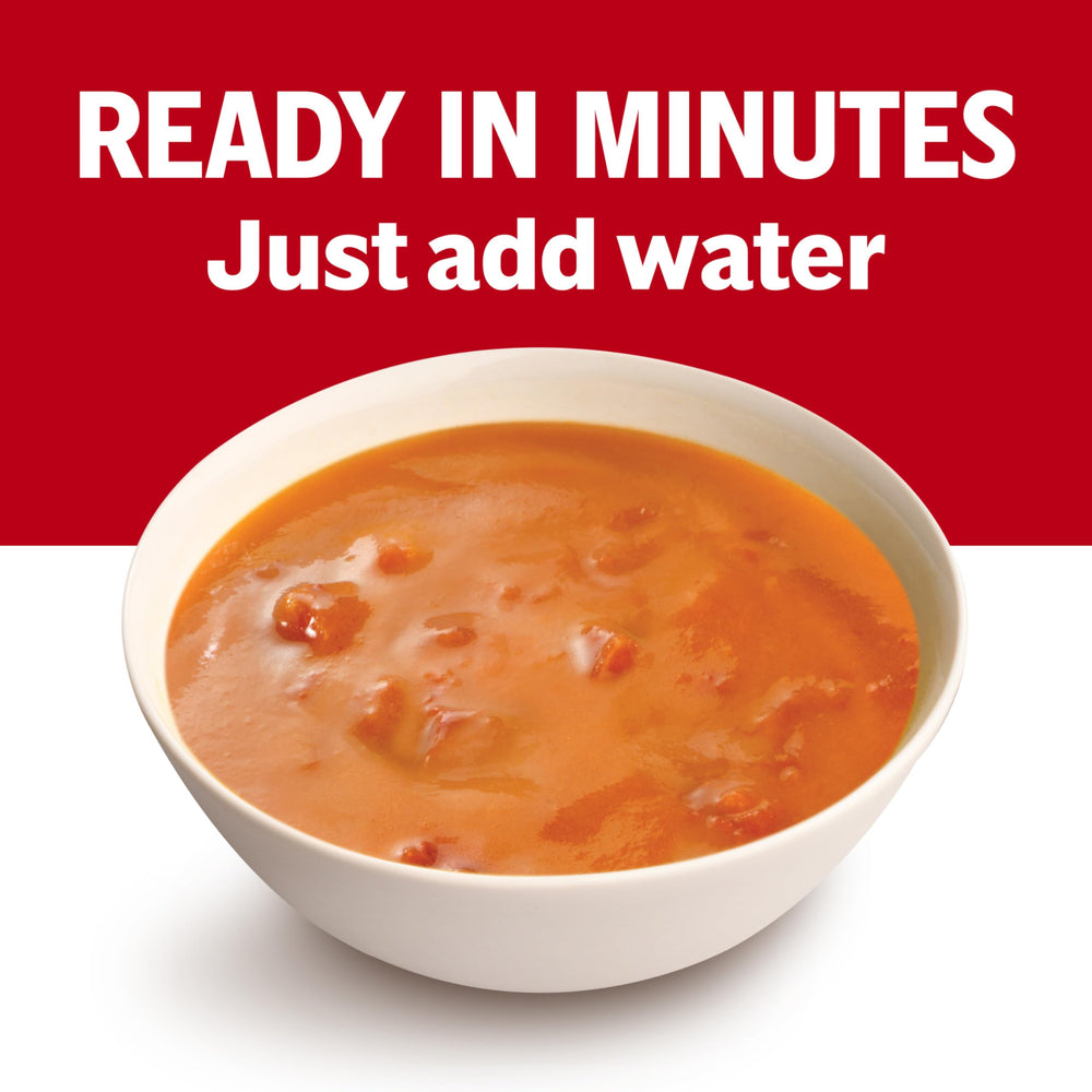 Campbell's Tomato Bisque with vegetarian ingredients, a gentle veggie boost in comfort soup.