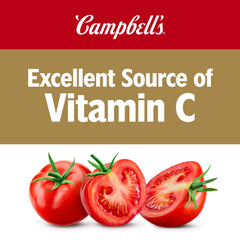 Campbell's Tomato Juice poured over ice in a glass for a refreshing start to the day.