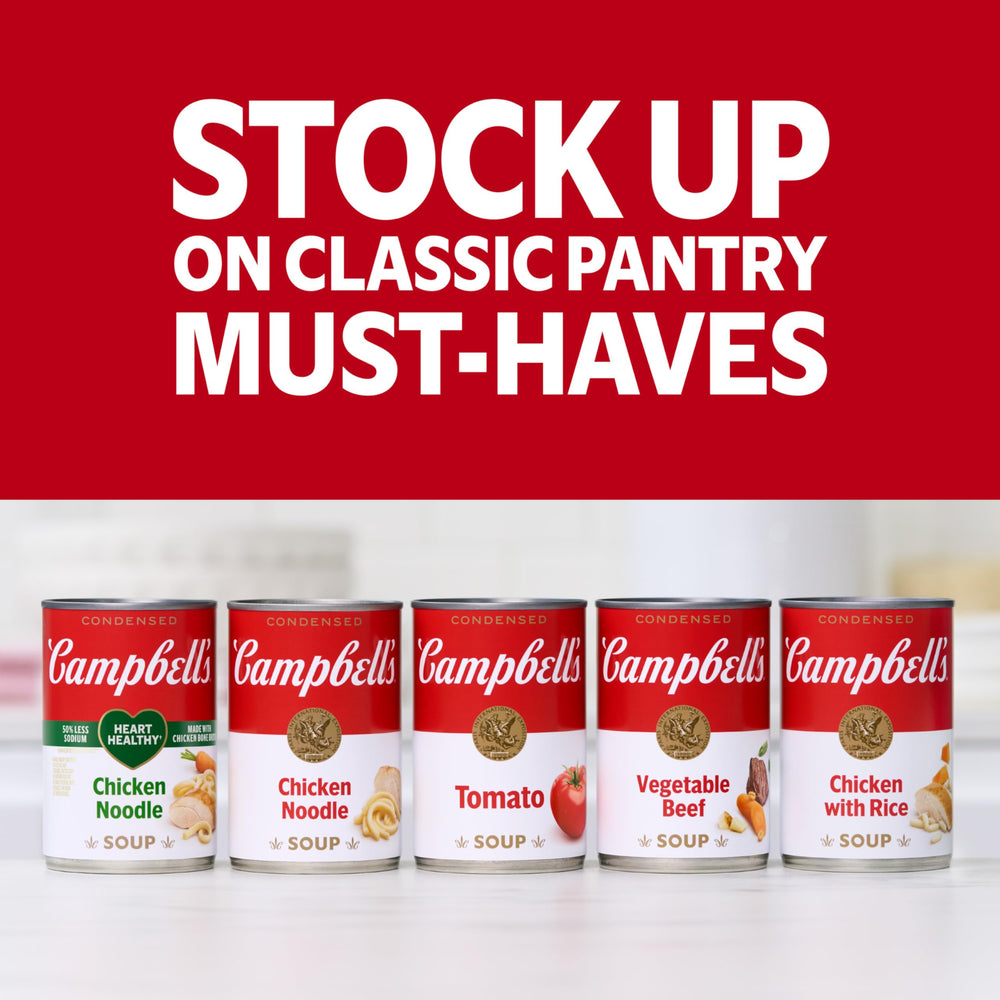 Recyclable Campbell's can with non-BPA lining supports eco-friendly choices.