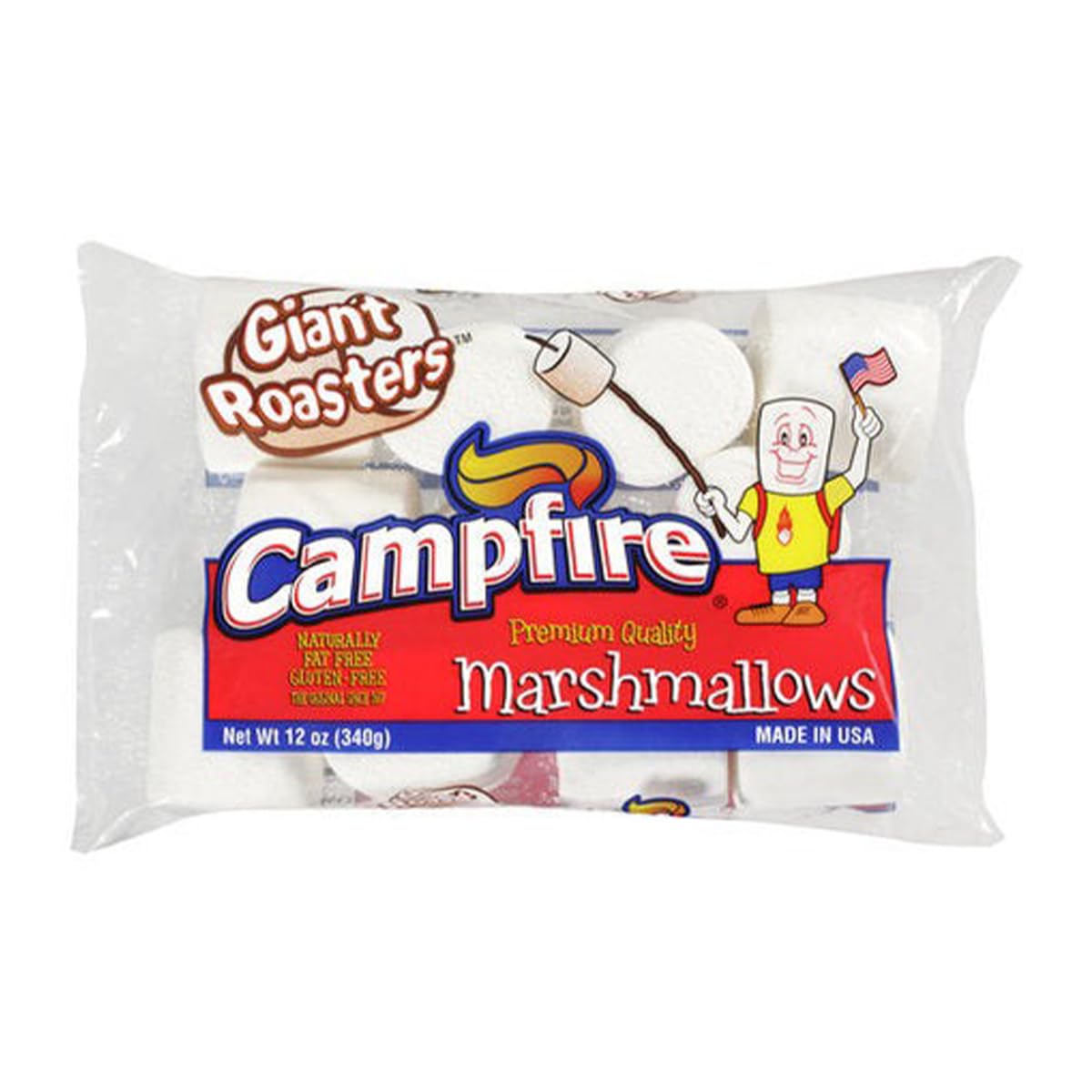 Campire Giant Marshmallow with a fluffy center, ideal for campfires and s'mores