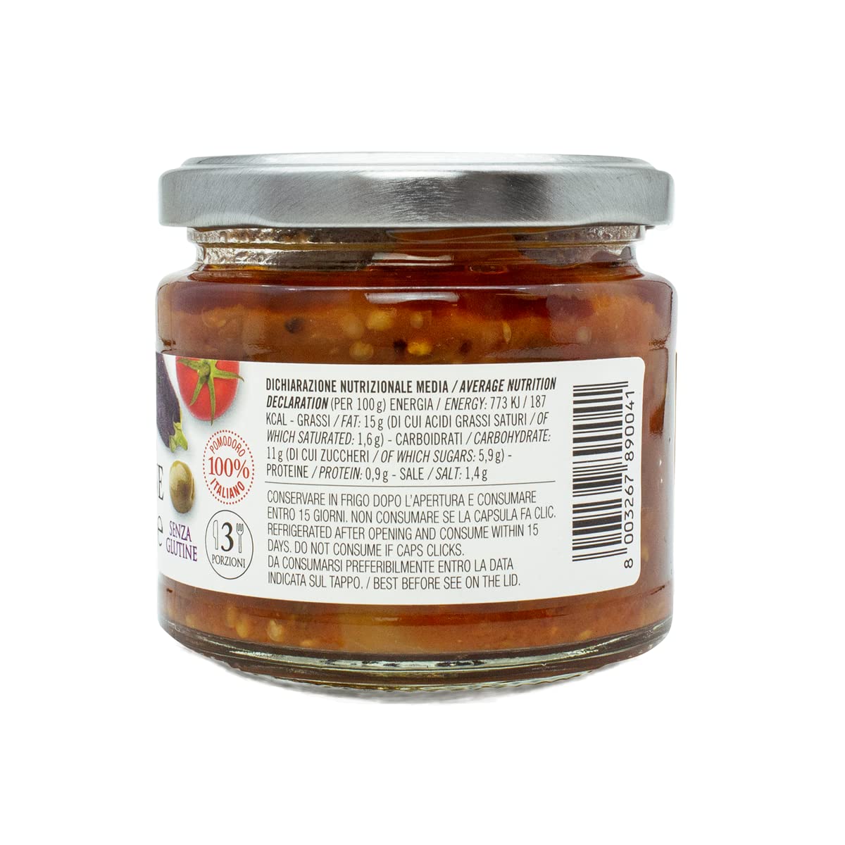 CAMPO D'ORO caponata presented on a cheese board for antipasto.