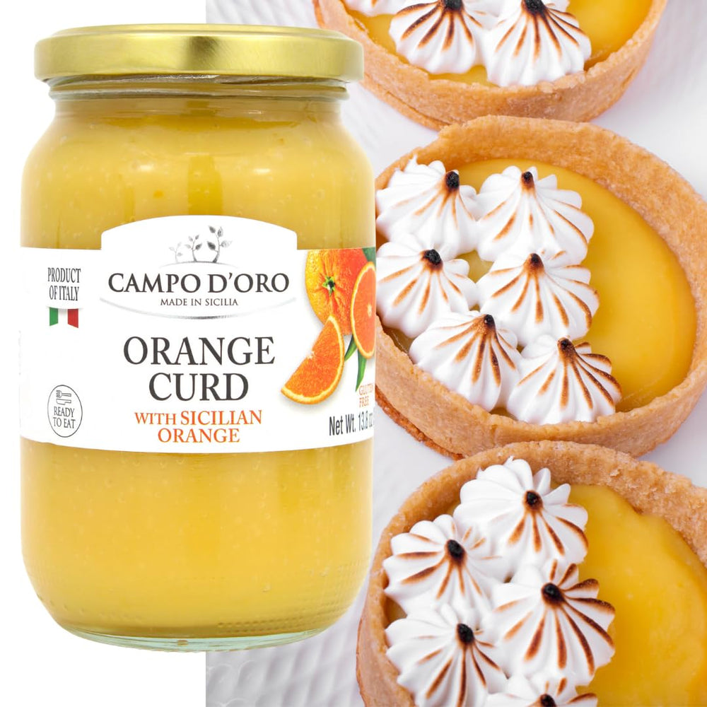 CAMPO D'ORO orange curd dessert cup, versatile glaze for treats