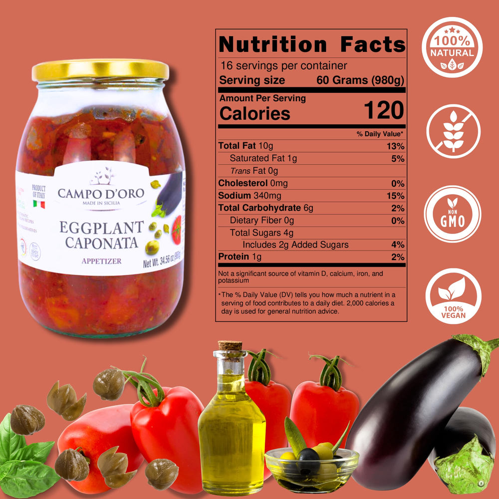 Campo D'Oro 34.5oz jar on table, ready for sharing meals.