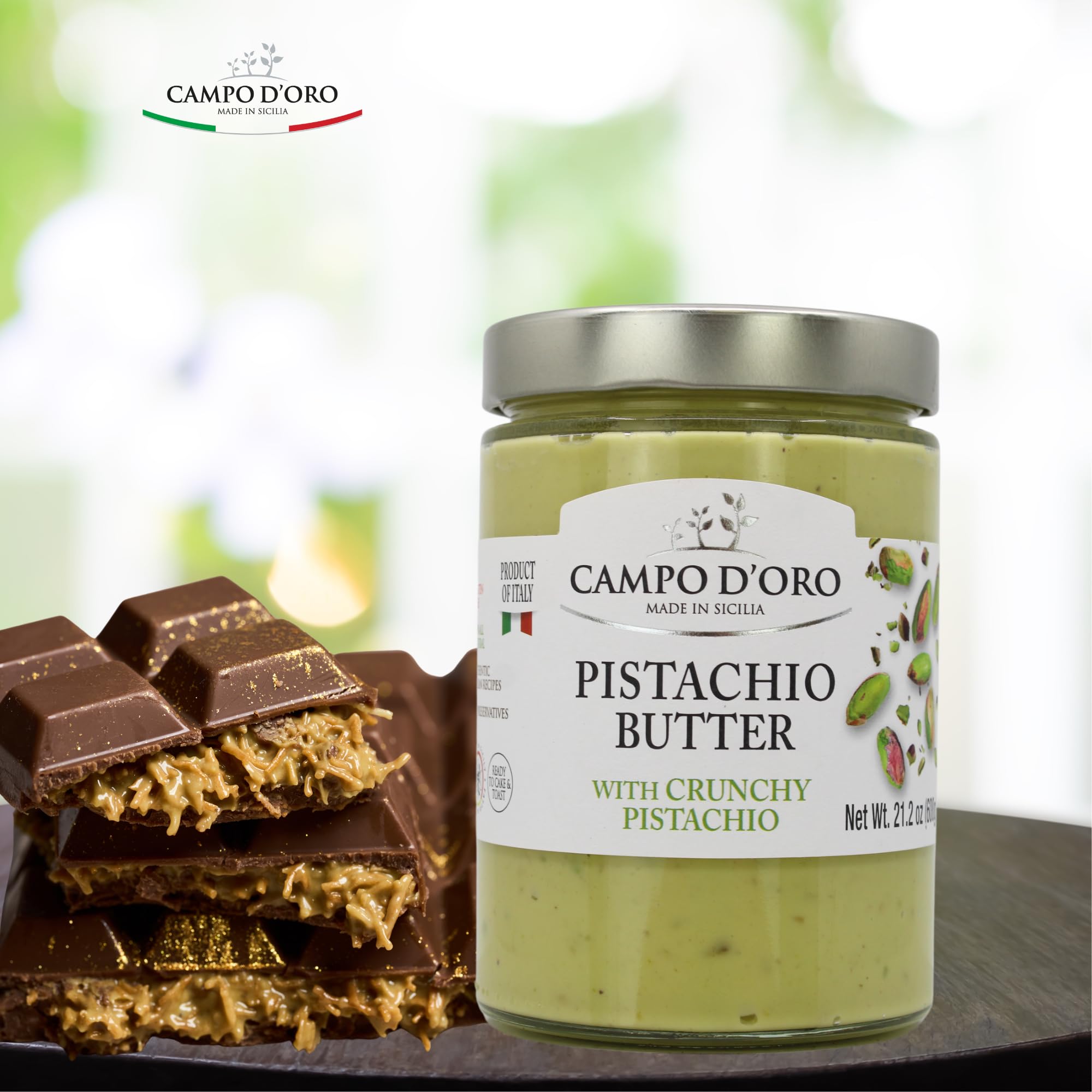 Campo D'Oro Pistachio Butter Sweet Cream cookie filling for gourmet at home.