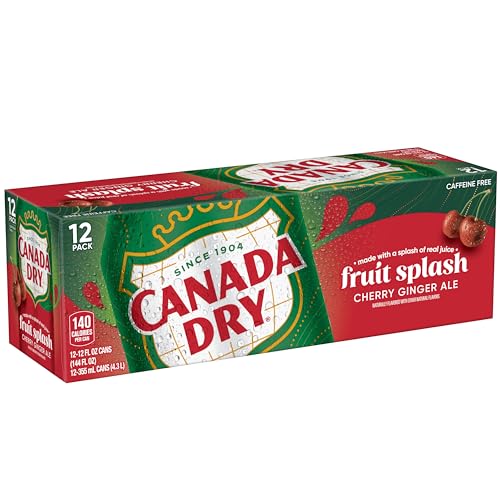 Canada Dry Fruit Splash Cherry Ginger Ale on ice for a cooling moment