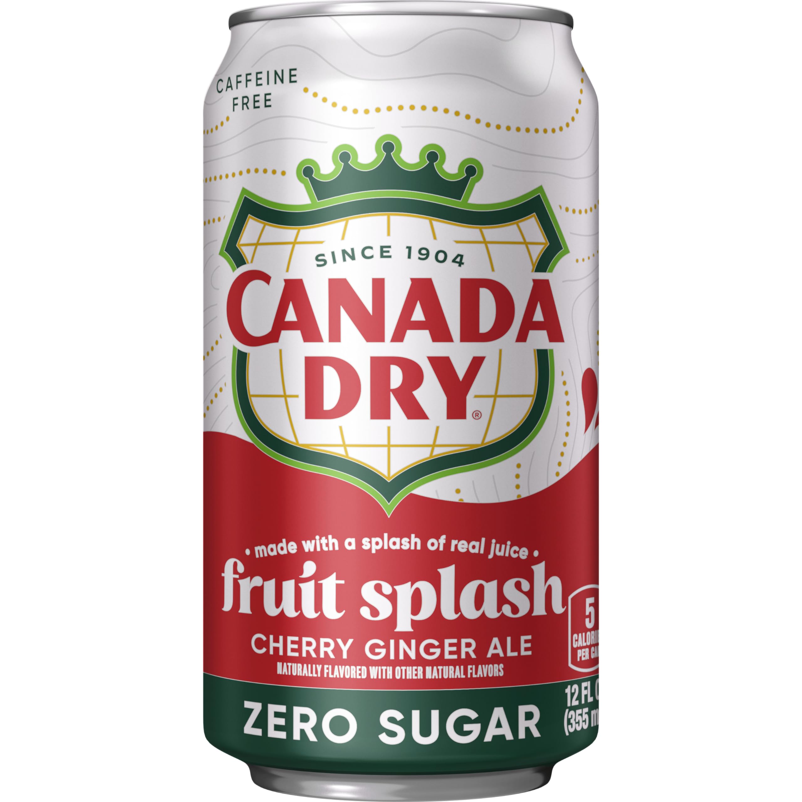Canada Dry Fruit Splash Cherry Gingerale served with fresh fruit and mint.