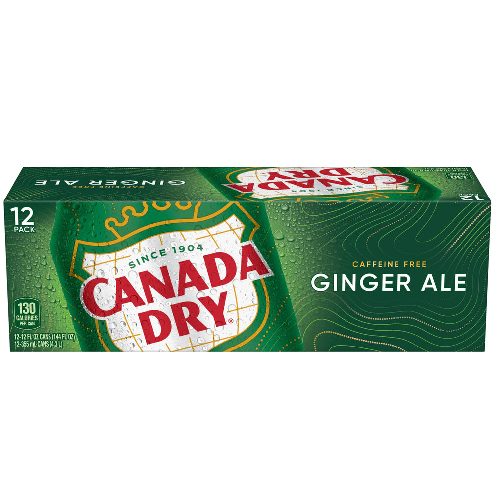 Canada Dry Ginger Ale can on ice suggests versatile mixer.
