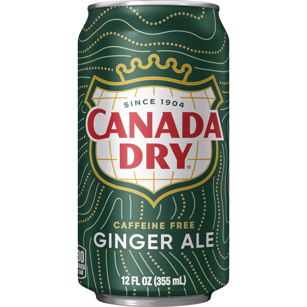 Canada Dry Ginger Ale cold can on kitchen counter evokes everyday refreshment.