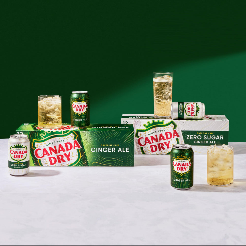 Canada Dry Zero Sugar Ginger Ale ginger-slice focus—hint of fresh ginger.