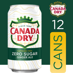 Canada Dry Zero Sugar Ginger Ale glass pour—bright ginger aroma and bubbles.