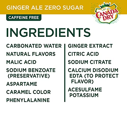 Canada Dry Zero Sugar Ginger Ale natural flavors badge—crafted with natural flavors.