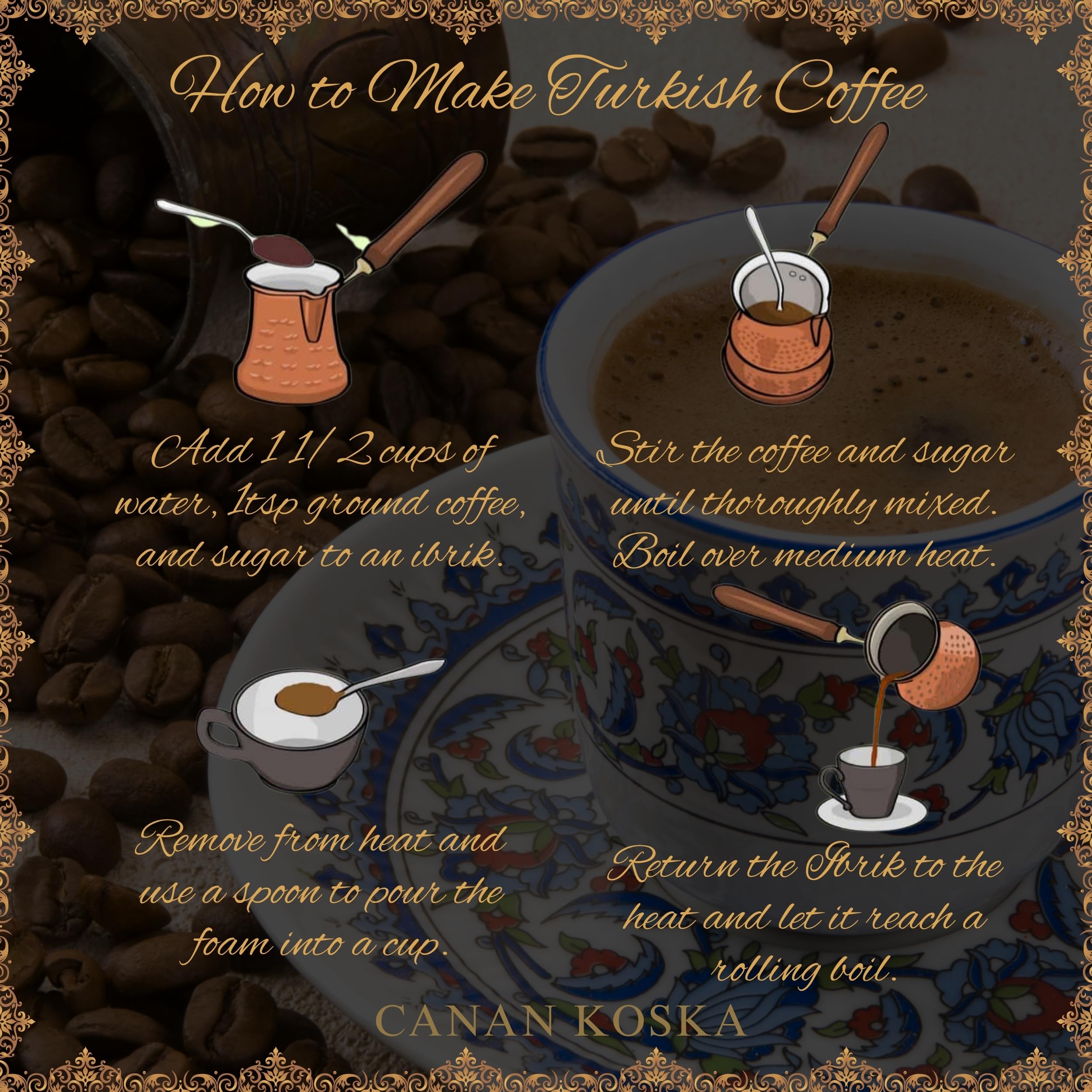 Canan Koska coffee contains no additives or preservatives