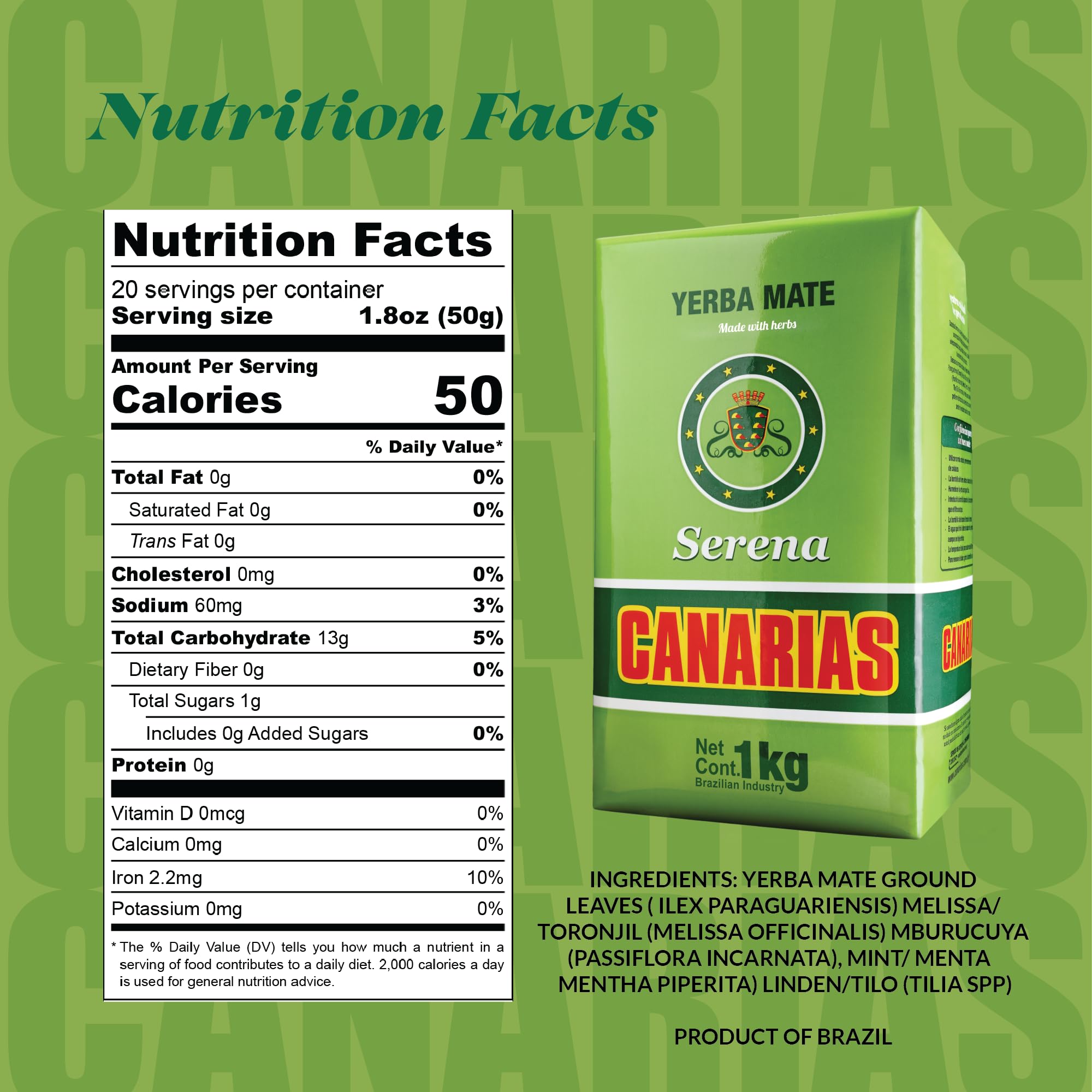 Canarias Serena ground leaf cut delivers consistent infusion for multiple brews.