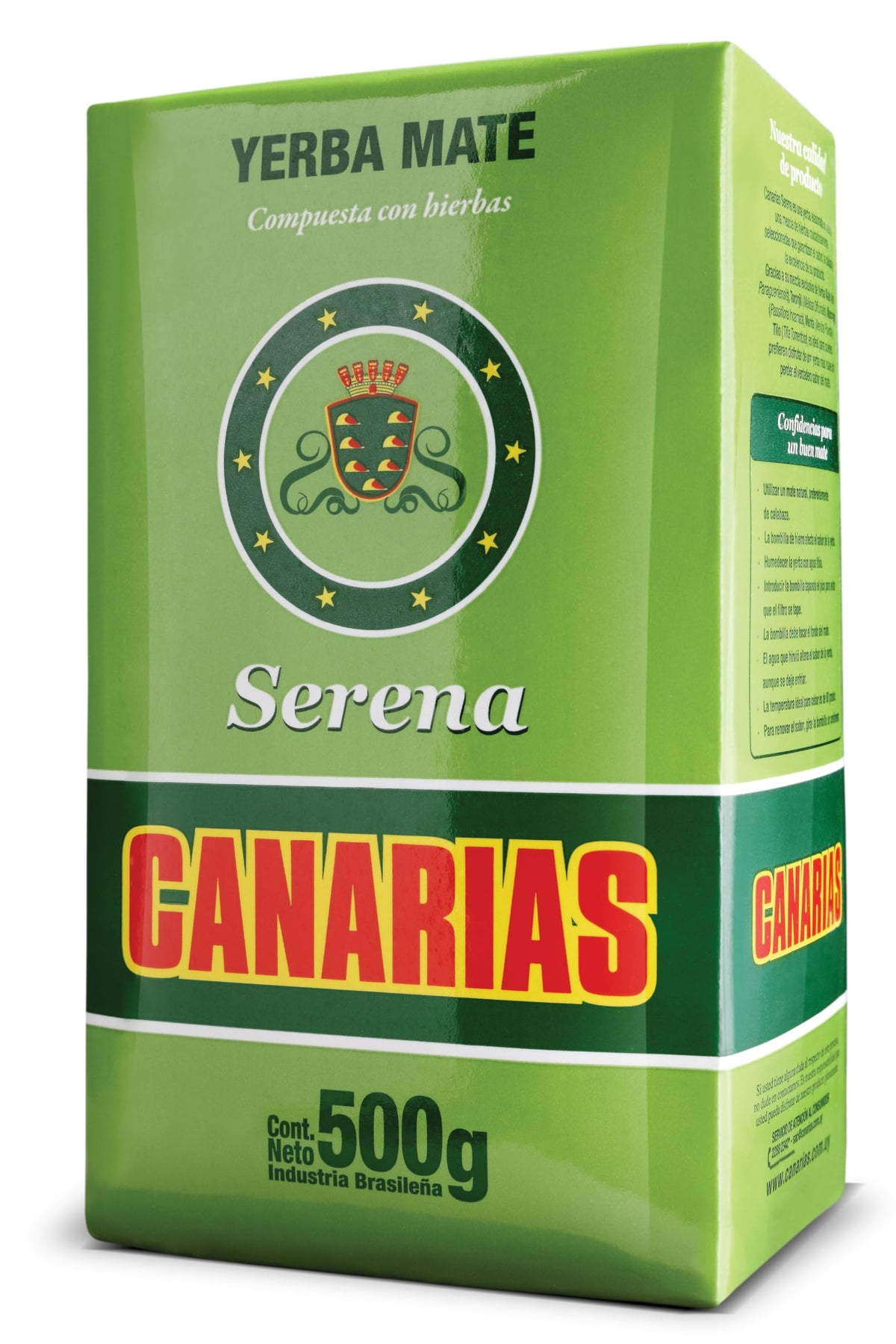 Canarias Serena packaging 500g for daily mate rituals.