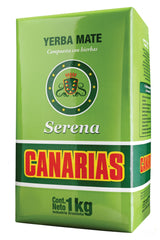 Canarias Serena yerba mate package showcasing premium blend for daily ritual.