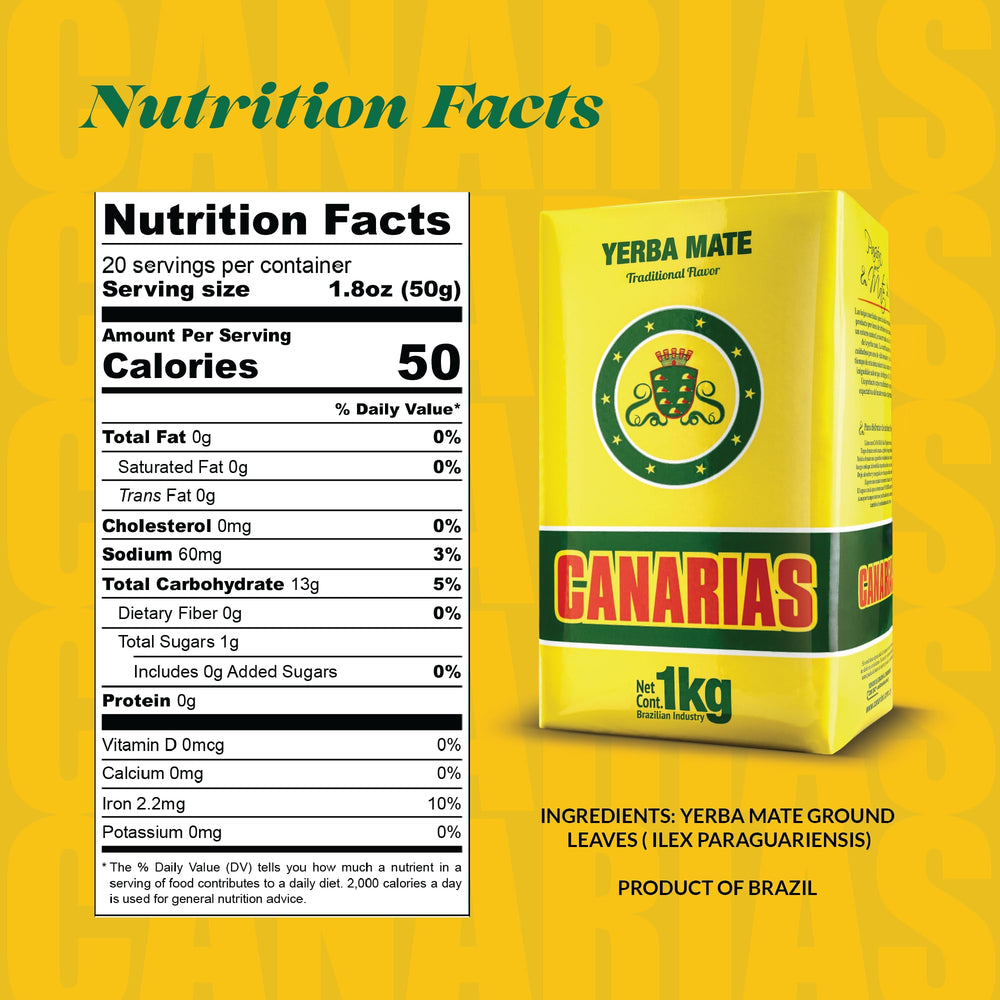 Canarias Yerba Mate no stems loose leaf for pure flavor