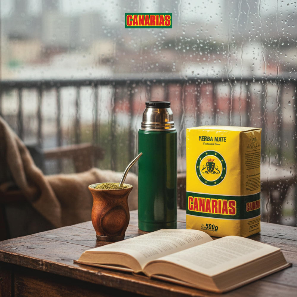 Canarias Yerba Mate ready for mate ritual in cup