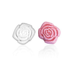 Canasuc molded rose sugar bites for tea or desserts.