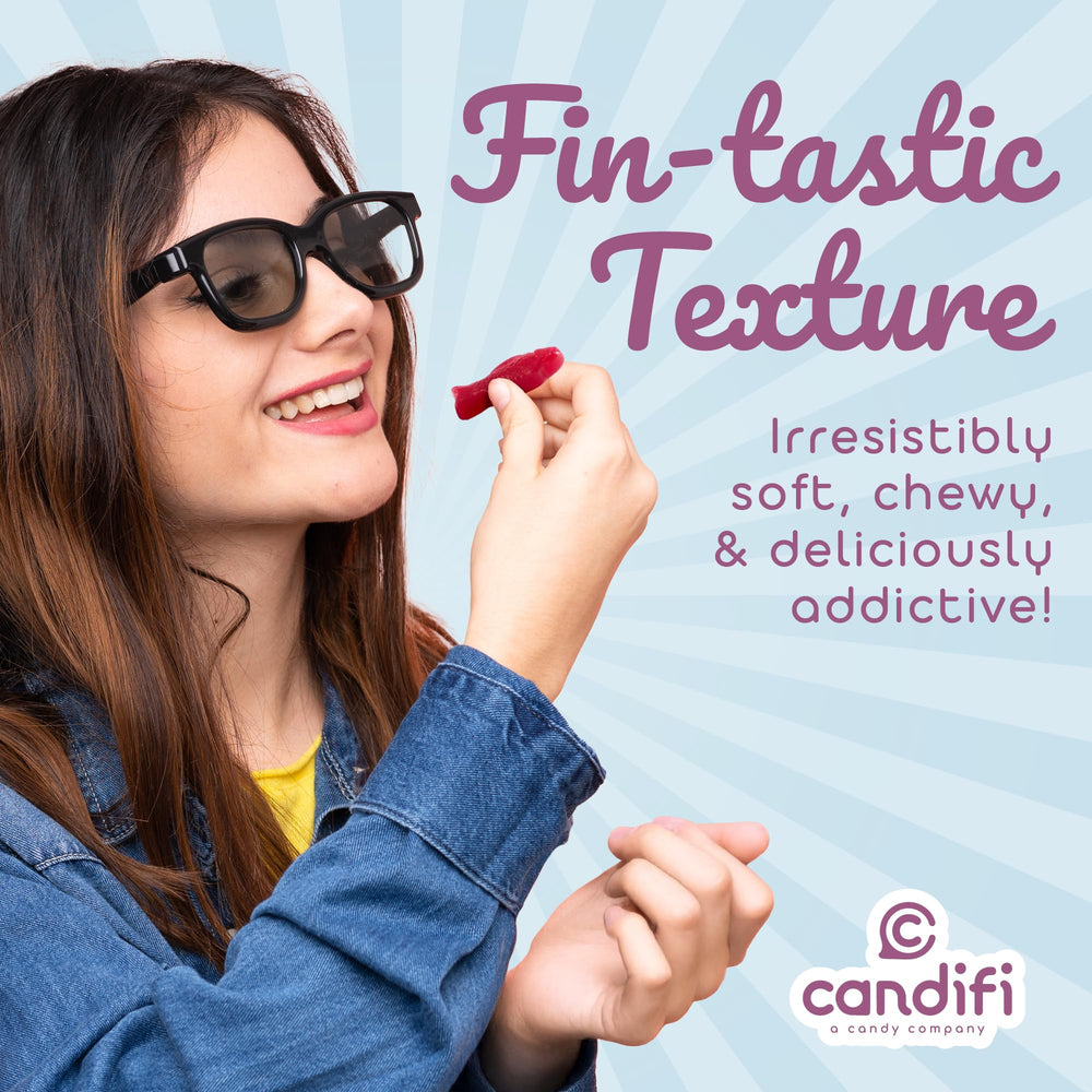 Candifi BerryFish gluten-free and non-GMO gummies for diverse diets.
