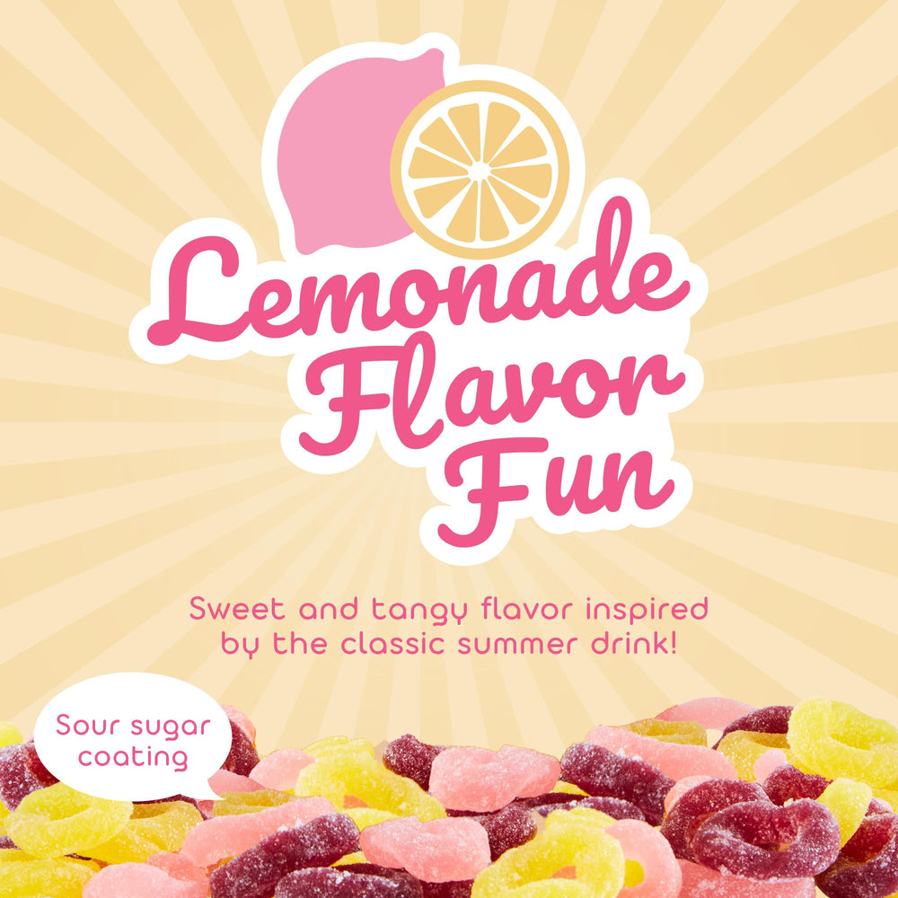 Candifi Lemonade Rings dye-free color from real fruit and veg extracts.