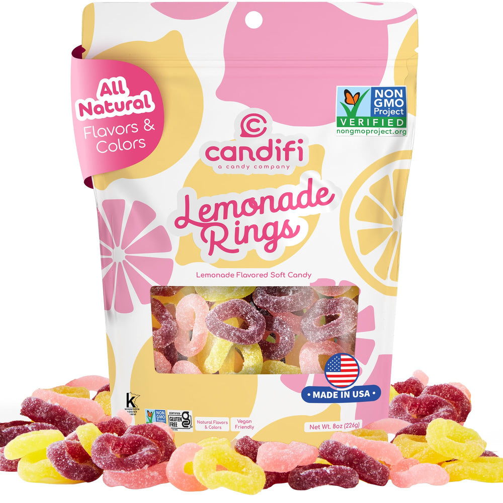 Candifi Lemonade Rings for lunchboxes and car rides.