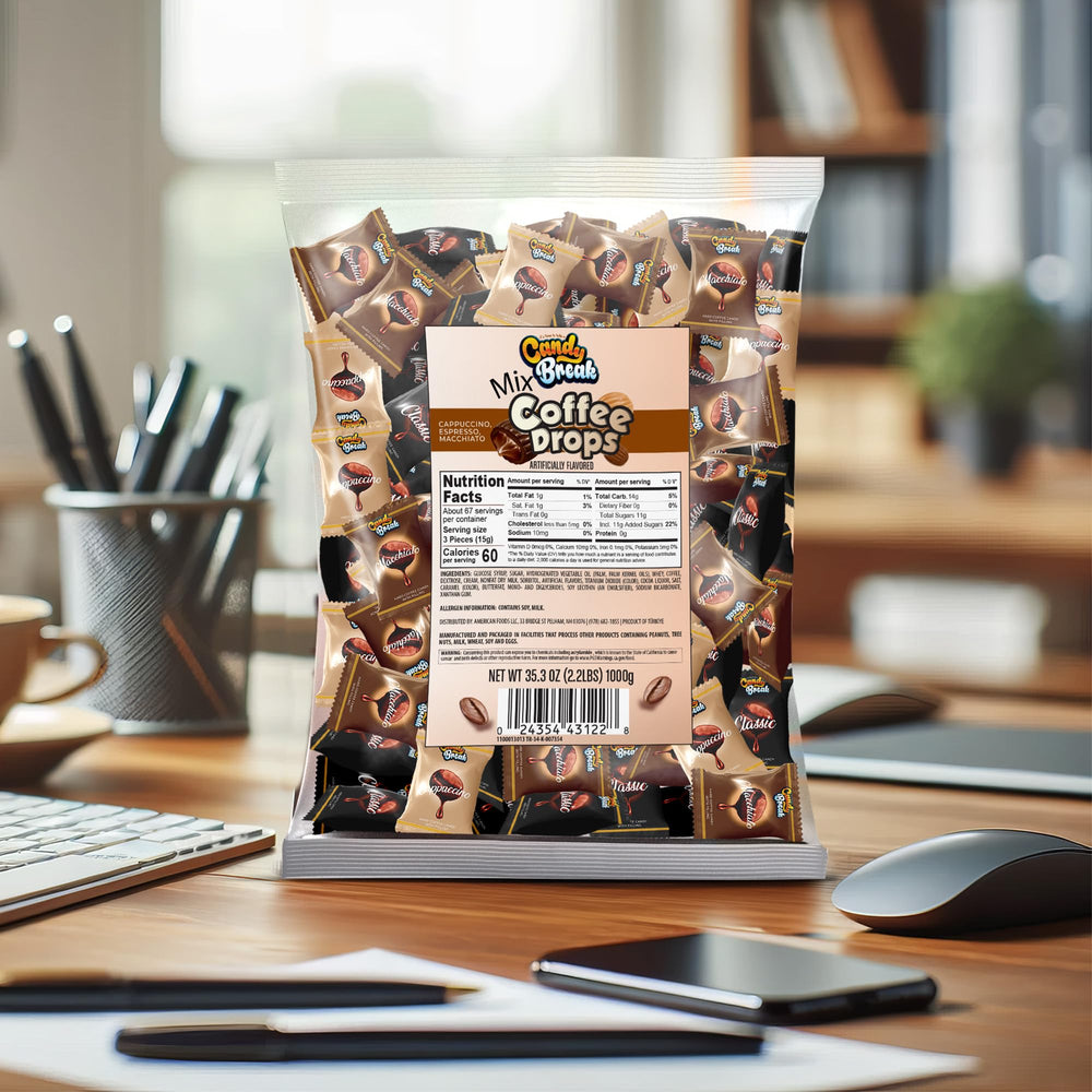 Candy Break Coffee Drops 2.2 lb bulk bag keeps your desk stocked
