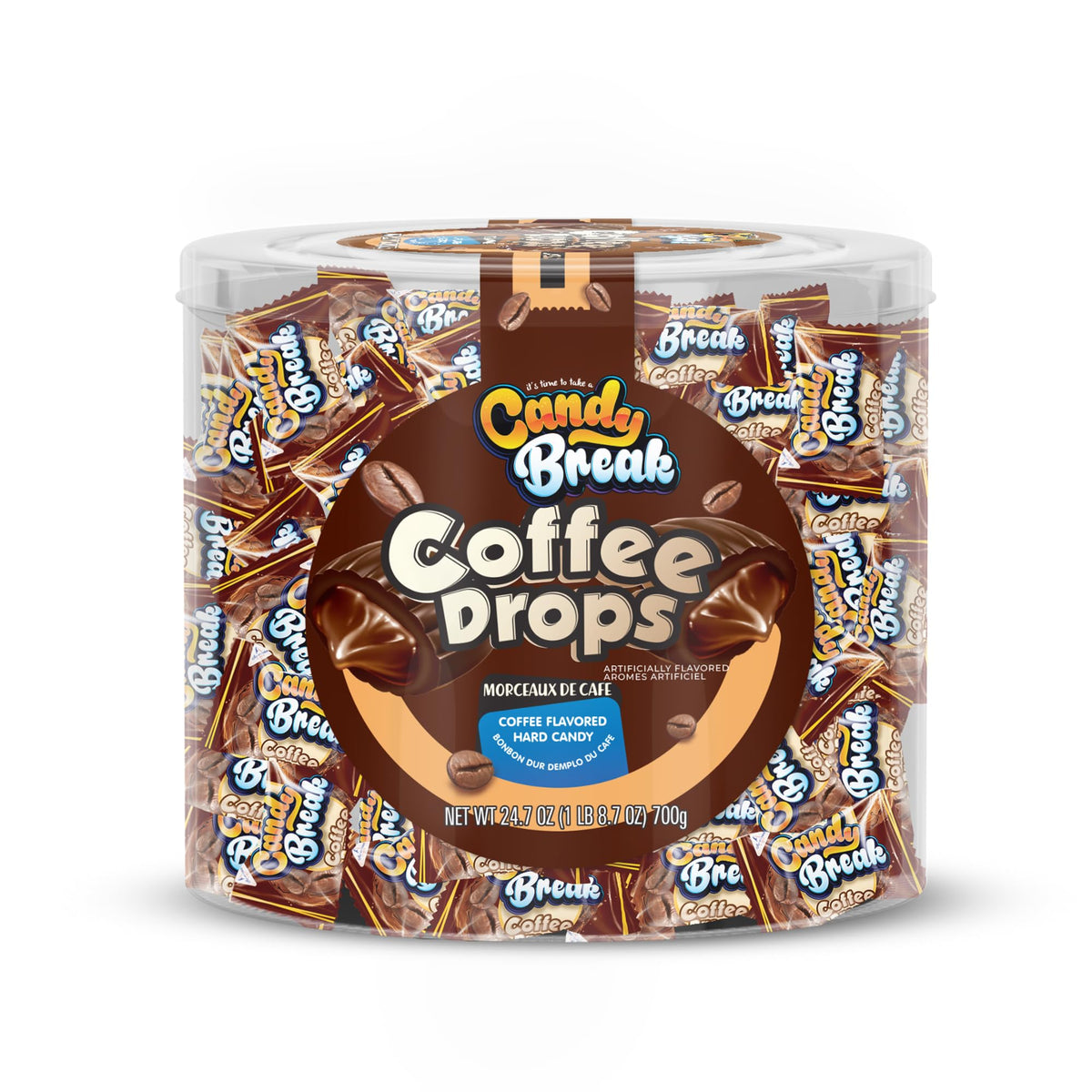 Candy Break Coffee Drops bulk bag shows ready-to-share pieces and rich aroma.