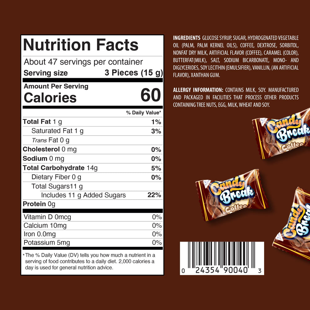 Candy Break Coffee Drops center-filled closeup reveals espresso center and café-inspired flavor.