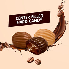 Candy Break Coffee Drops center-filled package focusing on a rich coffee core.