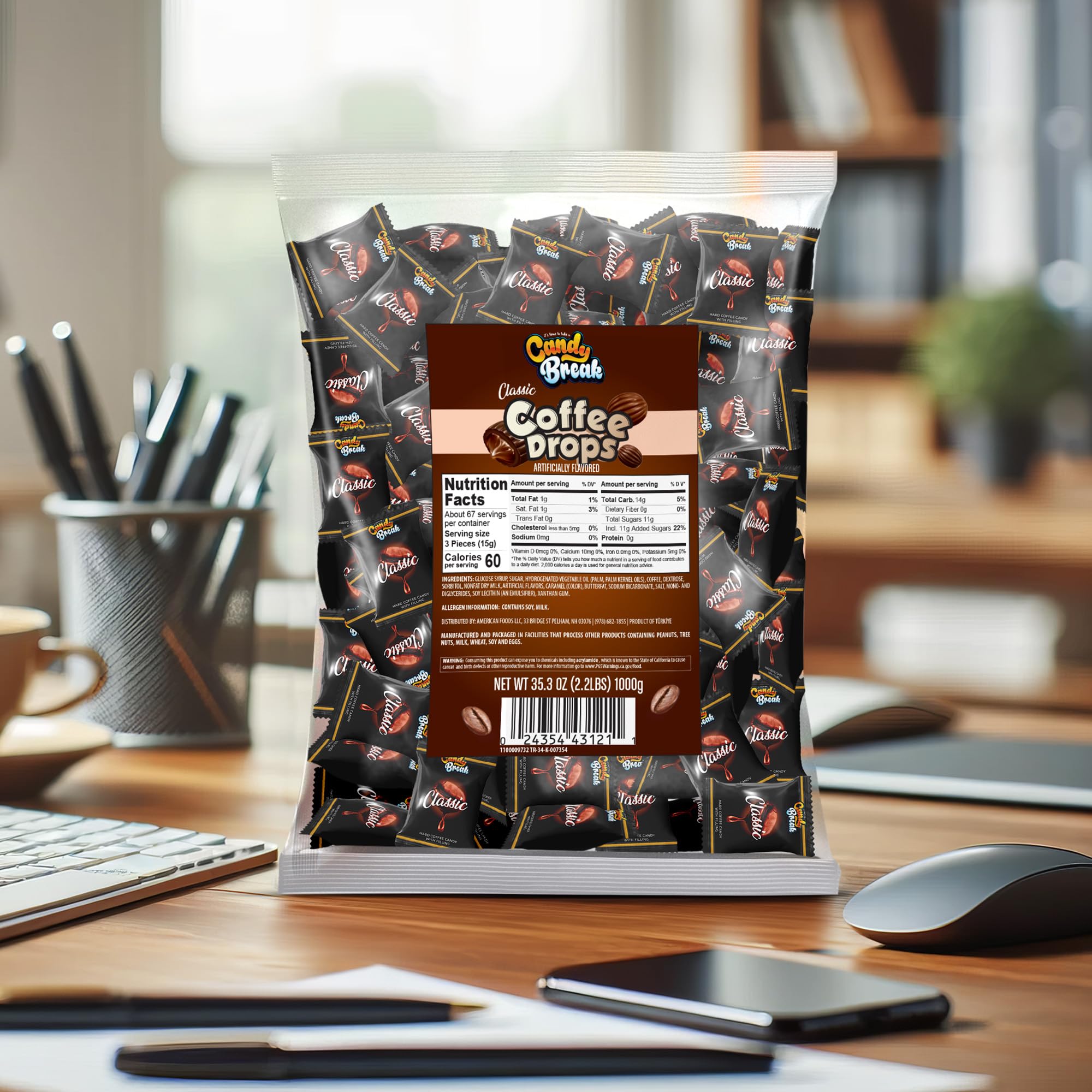 Candy Break Coffee Drops espresso-flavor candies offer a satisfying caffeine treat