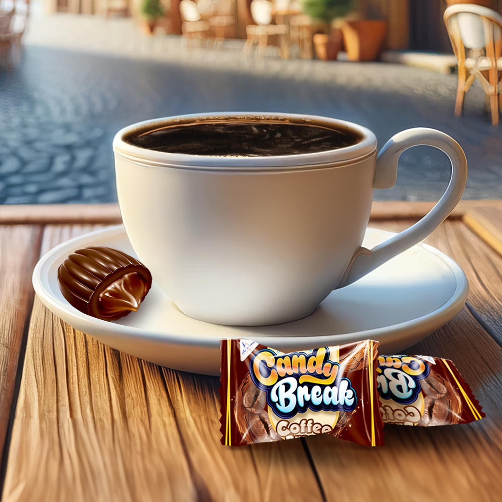 Candy Break Coffee Drops Halloween-favors image suggests festive bite-sized party treats.