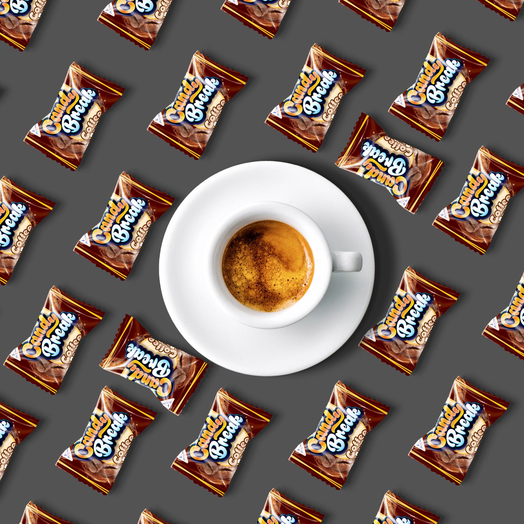 Candy Break Coffee Drops serving-plate image invites sharing at gatherings.