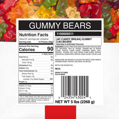 Candy Break Gummy Bears variety pack with six flavors for parties and treats